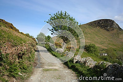 Unpaved road in country Stock Photo