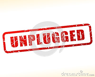 Unplugged text buffered Vector Illustration