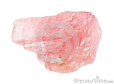 Unpolished crystal of rhodochrosite stone cutout Stock Photo