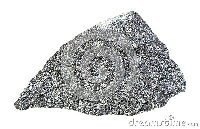 unpolished Diabase (dolerite) rock isolated Stock Photo