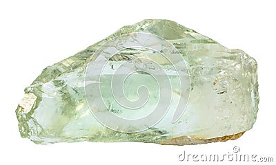 unpolished prasiolite mineral isolated on white Stock Photo