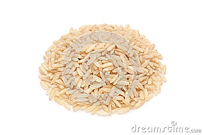 Unpolished rice seed Stock Photo