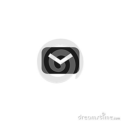 Unread new email message icon design. closed mail envelope symbol. simple clean professional business management concept vector Vector Illustration