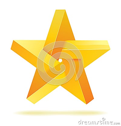 Unreal geometrical star vector Vector Illustration