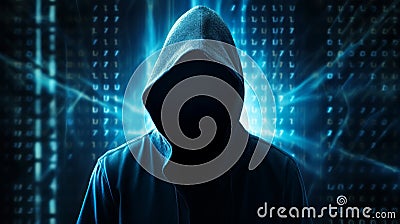 unrecognizable hacker cyber crime generative AI Stock Photo