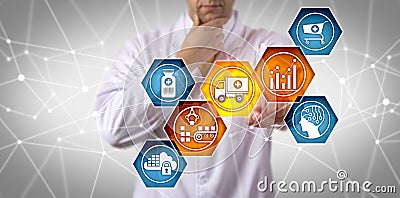 Scientist Managing Prescription Drug Supply Chain Stock Photo