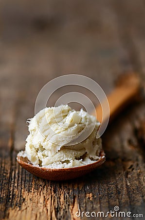 Unrefined shea butter Stock Photo