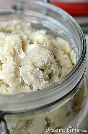 Unrefined shea butter Stock Photo