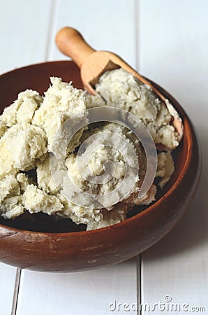 Unrefined shea butter Stock Photo