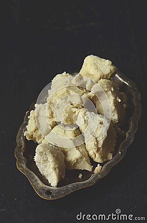 Unrefined shea butter Stock Photo