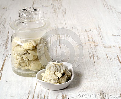 Unrefined shea butter Stock Photo