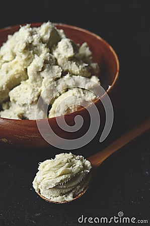 Unrefined shea butter Stock Photo