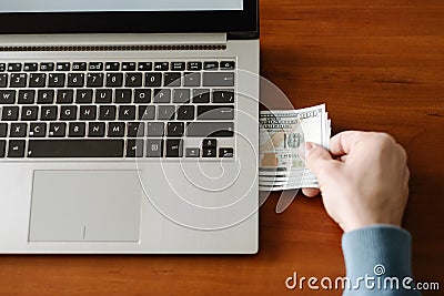 Unreported employment salary illegal job benfits Stock Photo