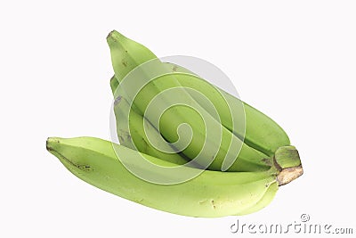 Unripe Banana Stock Photo