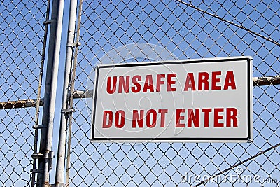 Unsafe Sign 2 Stock Photo
