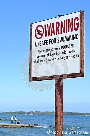 Unsafe For Swimming Stock Photo