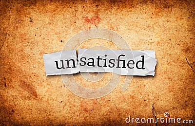 Unsatisfied concept Stock Photo