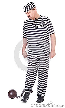 Unsatisfied prisoner Stock Photo