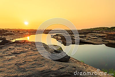 Unseen Thailand grand canyon sam pan bok at ubonratchathani Stock Photo