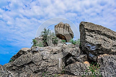 Unseen Thailand of In Kwaen at Khao Chong Sadet Kanchanaburi Stock Photo