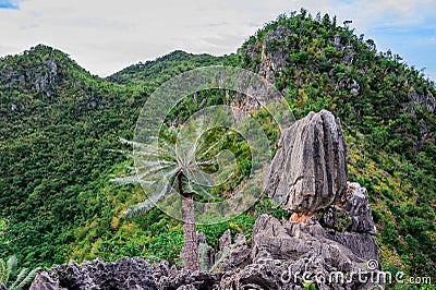 Unseen Thailand of In Kwaen at Khao Chong Sadet Kanchanaburi Stock Photo