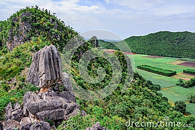 Unseen Thailand of In Kwaen at Khao Chong Sadet Kanchanaburi Stock Photo