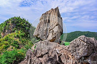 Unseen Thailand of In Kwaen at Khao Chong Sadet Kanchanaburi Stock Photo