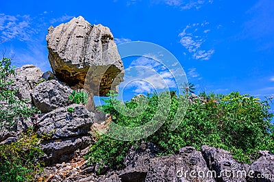 Unseen Thailand of In Kwaen at Khao Chong Sadet Kanchanaburi Stock Photo