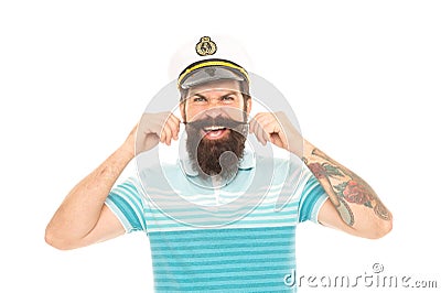 Unshaven and beardy. Unshaven look of brutal sailor. Bearded man with unshaven face hair. Barbershop. Hair salon. Mens Stock Photo