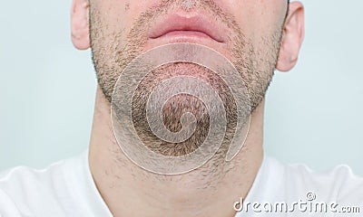 Unshaven man Stock Photo