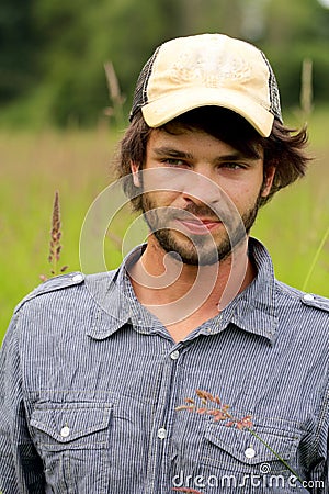 Unshaven young man. Stock Photo