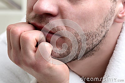 Unshaven young man Stock Photo