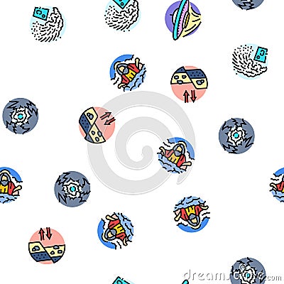 unsolved mysteries question seamless pattern vector Vector Illustration