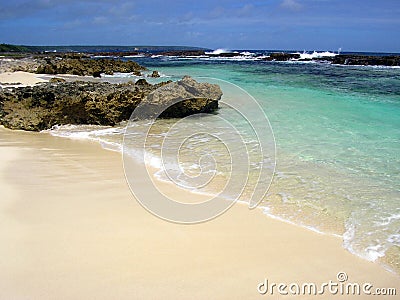 Unspoiled Beach of remote Tong Stock Photo