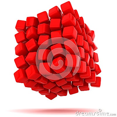 Unstable cube Stock Photo