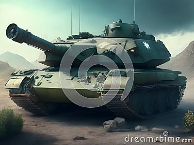 Unstoppable Force: Admire the Power and Precision of our Technology Tank Picture Stock Photo