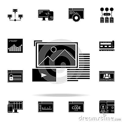 unstructured data icon. Web Development icons universal set for web and mobile Stock Photo