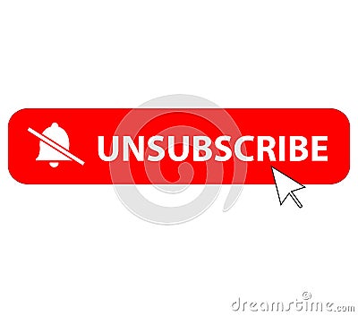 Unsubscribe icon on white background. flat style. text box unsubscribe button. unsubscribe symbols Vector Illustration