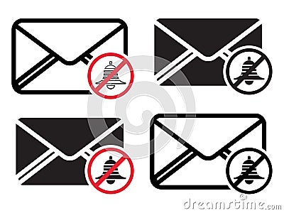 Unsubscribe message / mail notification - flat vector icon for the apps or website Vector Illustration