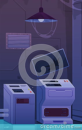 Unsuccessful experiment in research science and technology laboratory, failed exploratory tests Vector Illustration