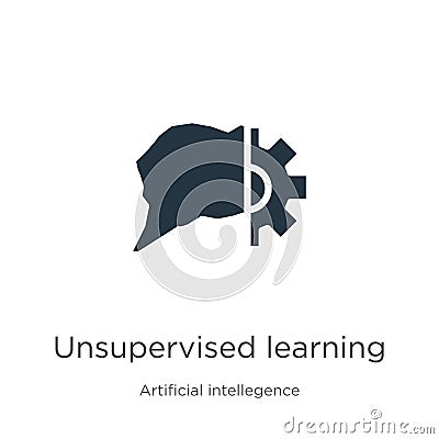 Unsupervised learning icon vector. Trendy flat unsupervised learning icon from artificial intellegence and future technology Vector Illustration