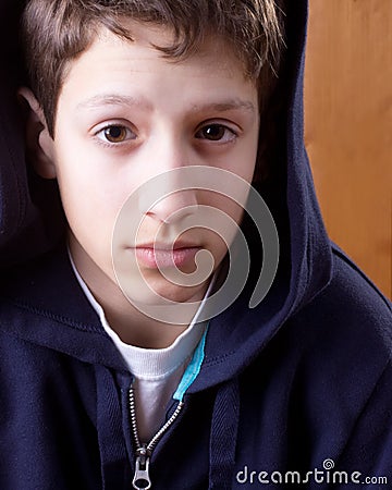 Unsure Boy Stock Photo