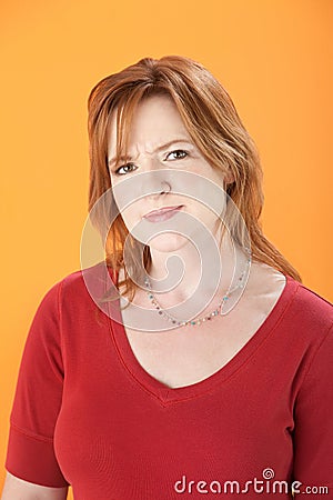 Unsure Woman Stock Photo