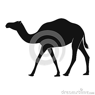 Black Camel Illustration, Animal cartoon, silhouette design Vector Illustration