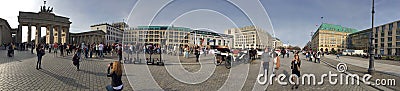 Unter den Linden avenue panorama, Berlin Editorial Stock Photo