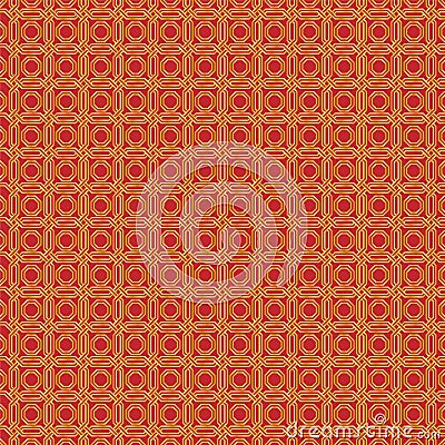 Golden pattern pattern with a red background as an abstract background Vector Illustration