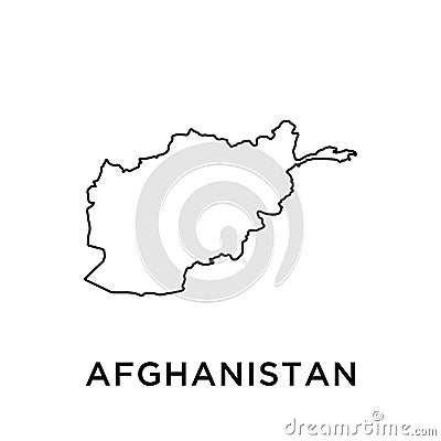 Afghanistan map icon vector trendy Vector Illustration