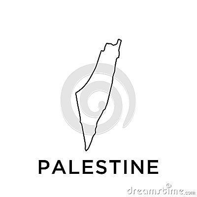 Palestine map icon vector trendy Vector Illustration