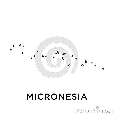 Micronesia map icon vector trendy Vector Illustration