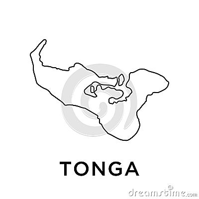 Tonga map icon vector trendy Vector Illustration